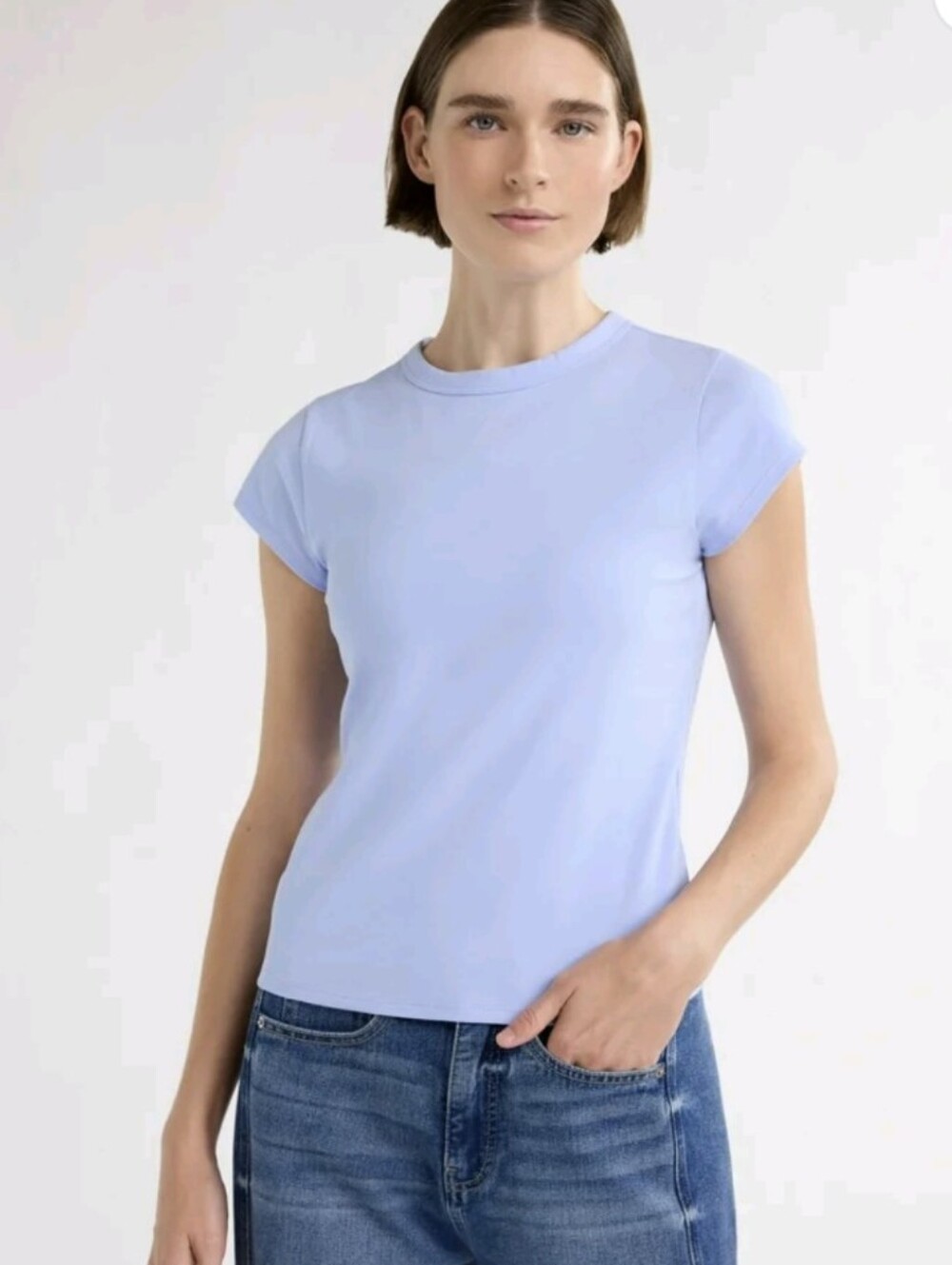Nwt Free Assembly Women’s Light Blue Short Sleeve